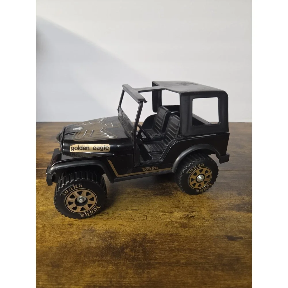 Vintage Tonka Black Golden Eagle Jeep Hard Top 4x4 Toy Truck Made in USA 811850